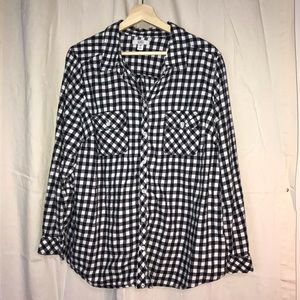 1X Flannel Check Plaid Shirt